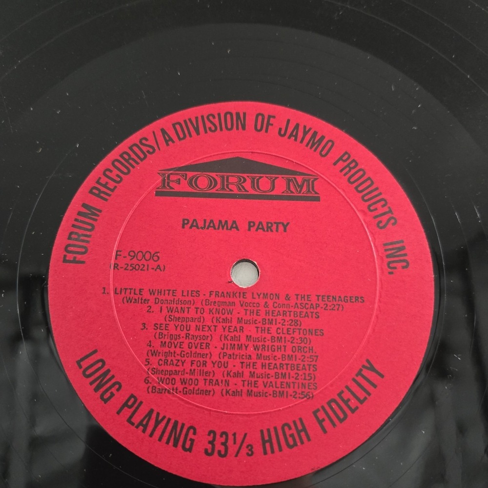 Pajama Party Teenagers, Cleftones Vinyl LP Forum Records Vintage Good+ Tested - Picture 10 of 12